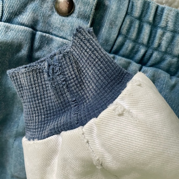 Vintage 1990s Varsity Bomber Style Denim Jacket Mens Medium Womens up to XL - Picture 13 of 13